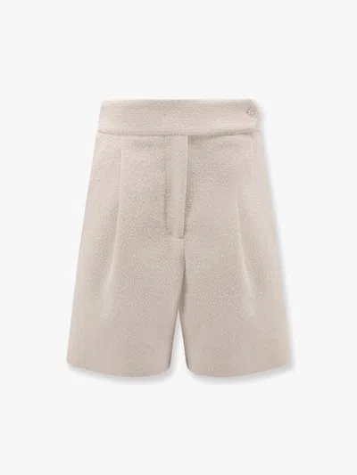 Lardini Fabric Shorts With Lurex Effect In Neutral