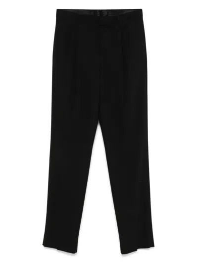 Lardini Pleat-detail Trousers In Black