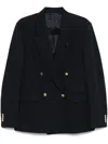 Lardini Double-breasted Blazer In Black