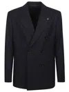 Lardini Feeling Double-breasted Jacket In Blue