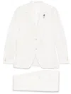 Lardini Single-breasted Suit In Weiss