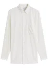 Lardini Button-down Collar Cotton-poplin Shirt In Neutral