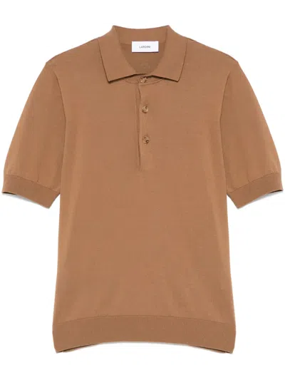 LARDINI FINE-KNIT POLO SHIRT