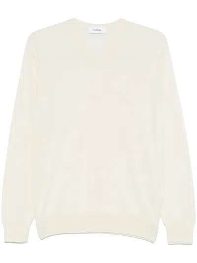 Lardini Fine-knit Sweater In Neutrals