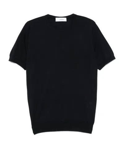 Lardini Fine-knit T-shirt In Black