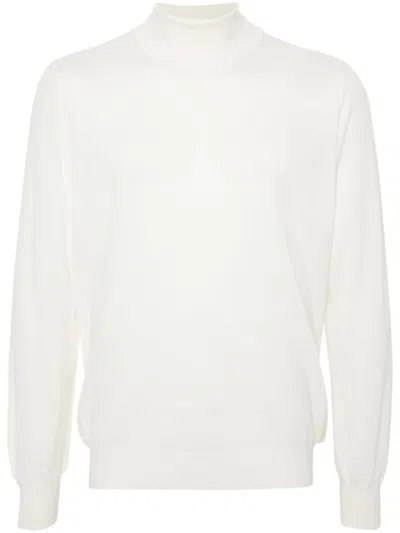Lardini Fine-knit Virgin Wool Jumper In White