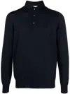 LARDINI FINE-KNIT WOOL POLO SHIRT