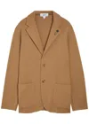 Lardini Fine-knit Wool Jacket In Brown