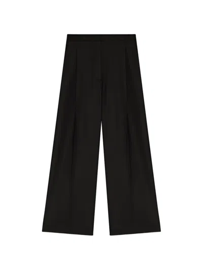 Lardini Flannel Palazzo Trousers In Black