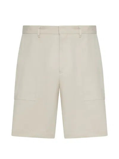 Lardini Flap-pockets Shorts In Neutral