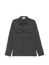 Lardini Flap-pocket Button-up Cardigan In Gray