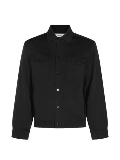 Lardini Flap-pocket Shirt Jacket In Black