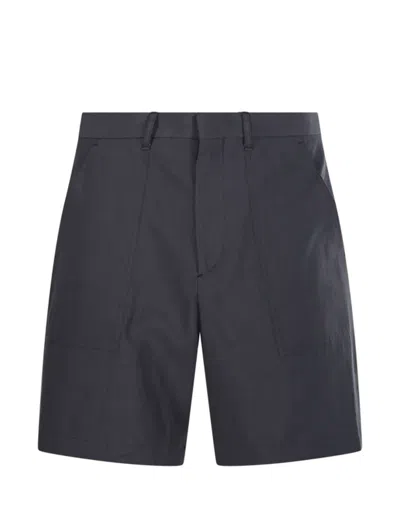 Lardini Flap-pocket Shorts In Gray