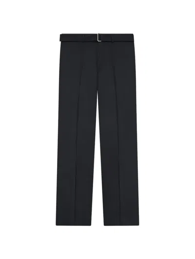 Lardini Flat-front Straight-leg Trousers In Black
