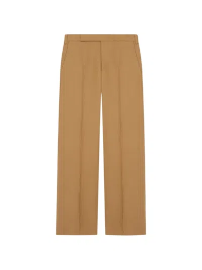 Lardini Flat-front Straight-leg Trousers In Brown