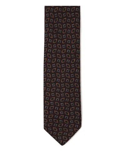 LARDINI FLORAL-MOTIF TIE