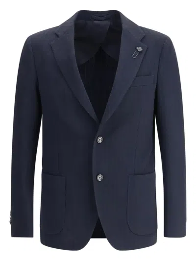 LARDINI FLOWER-EMBELLISHED BLAZER