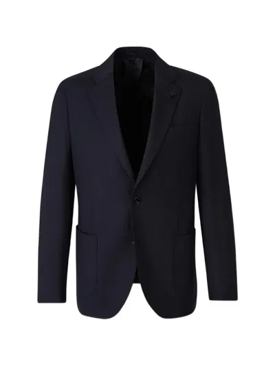 Lardini Single Breasted Tailored Jacket In Animal Print