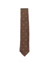 Lardini Flower-pattern Tie In Brown