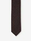 Lardini Flowers Motif Tie In Brown