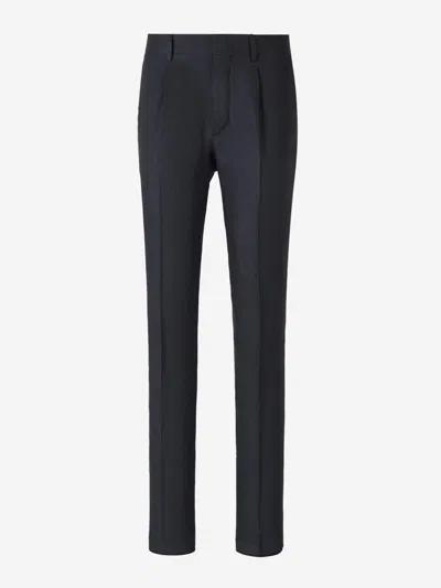 Lardini Formal Linen Pants In Navy Blue