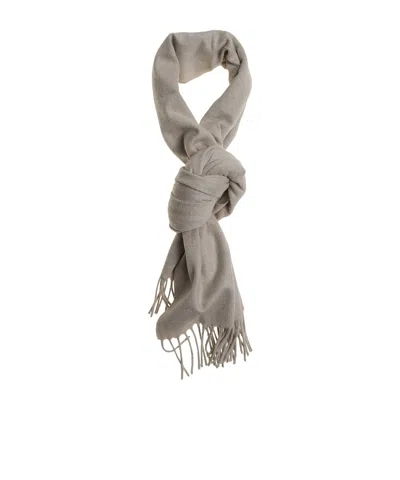 Lardini Finely Woven Cashmere-blend Fringed Scarf In Gray