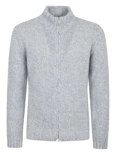 LARDINI FULL ZIP TURTLENECK CARDIGAN