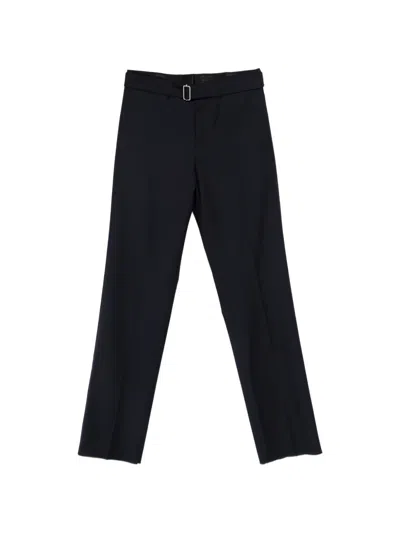 Lardini Gazza Buckle-fastening Trousers In Blue