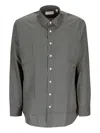 Lardini Geometric-print Cotton Shirt In Gray