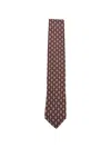 Lardini Geometric-pattern Tie In Brown