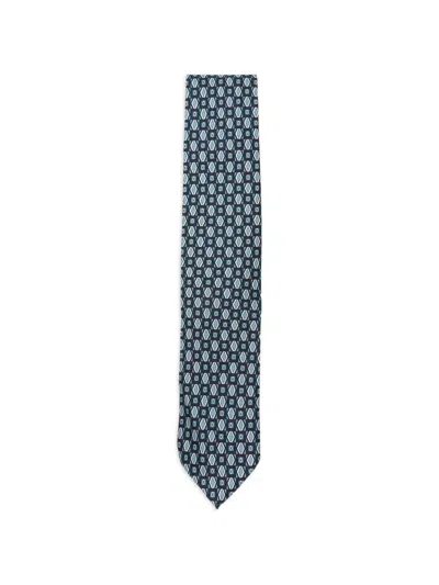 Lardini Geometric-patterned Tie In Metallic
