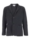 Lardini Ribbed Two-button Blazer Cardigan In Gray