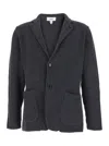 Lardini Ribbed Two-button Blazer Cardigan In Gray