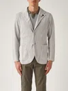 Lardini Giacca Maglia Jacket In Gray