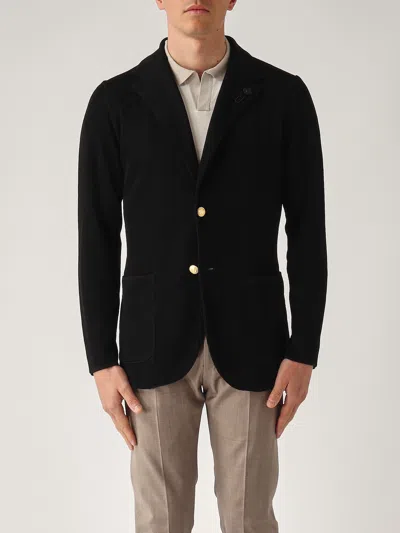 Lardini Giacca Maglia Jacket In Black