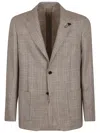 Lardini Classic Check Pattern Tailored Blazer In Ma