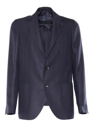 Lardini Giacca Uomo Special Line Drop 7 Reg In Blue