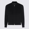 Lardini Wool Zip-front Bomber Jacket In Black