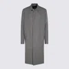 Lardini Houndstooth Pattern Long Sleeves Side Pockets Coat In Gray