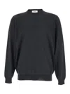 Lardini Crew-neck Wool Jumper In Black
