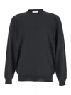 Lardini Crew-neck Wool Jumper In Gray