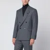 Lardini Double Breasted Wool Jacket Pockets In Gray