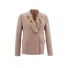 Lardini Chic Gray Polyester Jacket For Elegant Evenings In Pink