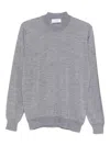 Lardini Mock-neck Sweater In Gray