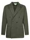 Lardini Military Green Wool Cardigan Jacket In Green