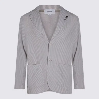 Lardini Grey Linen Blazer In Gray