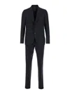 Lardini Grey Pinstripe Pattern Suit In Blue