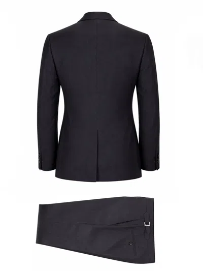 Lardini Grey Pure Virgin Wool Suit In Blue