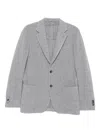 Lardini Grey Tailored Blazer With Wool-cashmere Blend In Gray