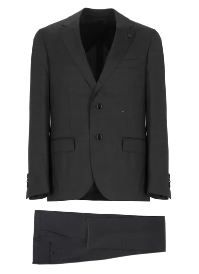 LARDINI LARDINI GREY VIRGIN WOOL SUIT